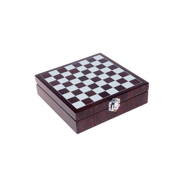 Set vino juego ajedrez caja madera - EASY POWER  artículos publicitarios -  regalos corporativos - merchandising